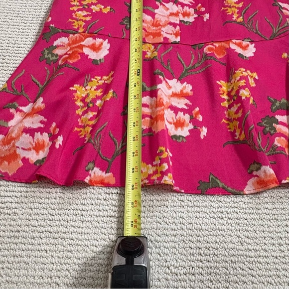 Ava & Aiden Flowy Fucia Wrap Dress V Neck Maxi Ruffle Party Cruise Wedding Small - Picture 5 of 12